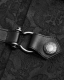 Punk Rave Archeleus Mens Gothic Shirt - Black Brocade