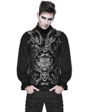 Devil Fashion Cavalier Mens Waistcoat Vest - Black & Silver