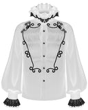 Devil Fashion Verendus Mens Gothic Shirt - White