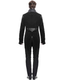 Devil Fashion Coleridge Mens Gothic Regency Tailcoat - Black Velvet