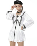 Dark In Love Underworld Butterfly Dress - White Sateen