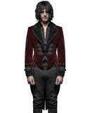 Punk Rave Balthazar Mens Tailcoat - Red