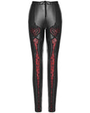 Punk Rave Ariadne Leggings - Black & Red
