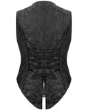 Devil Fashion Vladimyre Gothic Regency Waistcoat Vest - Black & Red