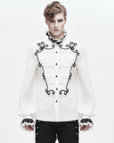 Devil Fashion Verendus Mens Gothic Shirt - White