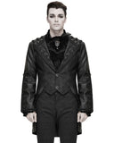 Devil Fashion Osiris Nightfall Mens Gothic Faux Leather Tailcoat