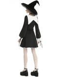 Dark In Love Hermione Gothic Mini Dress - Black & White
