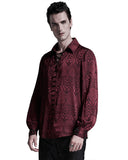 Punk Rave Mens Serpentine Gothic Dandy Shirt - Red