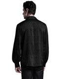 Punk Rave Mens Serpentine Gothic Dandy Shirt - Black