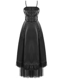 Devil Fashion Insidious Desires Womens Tafetta Layered Ball Gown Dress - Black
