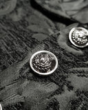 Devil Fashion Draeden Mens Steampunk Waistcoat Vest - Black Damask