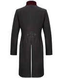 Devil Fashion Arterial Spray Mens Gothic Tailcoat Jacket - Black & Red