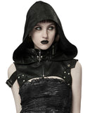 Punk Rave Storm Womens Apocalyptic Gothic Hooded Harness Top