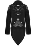 Devil Fashion Coleridge Mens Gothic Regency Tailcoat - Black Velvet