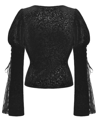 Dark In Love Baroque Gothic Court Lace Inset Top