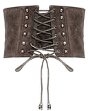 Punk Rave Valkyrie Cincher Corset - Brown