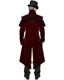 Devil Fashion Demidicus Mens Long Gothic Coat - Red