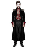 Devil Fashion Marcellus Mens Gothic Coat - Black & Red