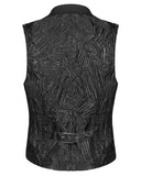 Punk Rave Alasandyre Mens Gothic Pleated Waistcoat Vest