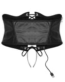 Punk Rave Daily Life PU Coated Utilitarian Cyberpunk Heated Waist Cincher