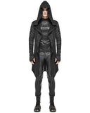 Devil Fashion Techtronic Circuitry Lapse Mens Hooded Cloak Cardigan