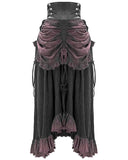 Devil Fashion Tithonia Steampunk Skirt - Black & Red