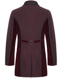 Devil Fashion Stokerton Mens Regency Gothic Tailcoat Jacket - Red