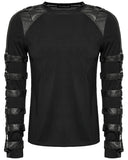 Punk Rave Deconstruction Unit Mens Dieselpunk Long Sleeve Top