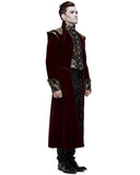 Devil Fashion Marcellus Mens Gothic Coat - Red & Black