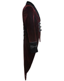 Punk Rave Balthazar Mens Tailcoat - Red