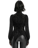 Punk Rave Oleandra Womens Baroque Gothic Blouse Top