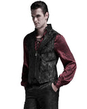 Punk Rave Alasandyre Mens Gothic Pleated Waistcoat Vest