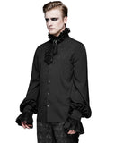 Devil Fashion Calpernicus Mens Gothic Shirt & Cravat - Black