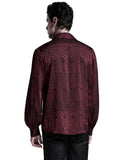 Punk Rave Mens Serpentine Gothic Dandy Shirt - Red