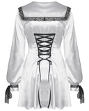 Dark In Love Underworld Butterfly Dress - White Sateen