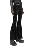 Punk Rave Daily Life Casual Baroque Gothic Velvet Flared Pants