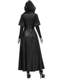 Devil Fashion Womens Long Hooded Gothic Jacket Cloak Dress Faux Leather Witch