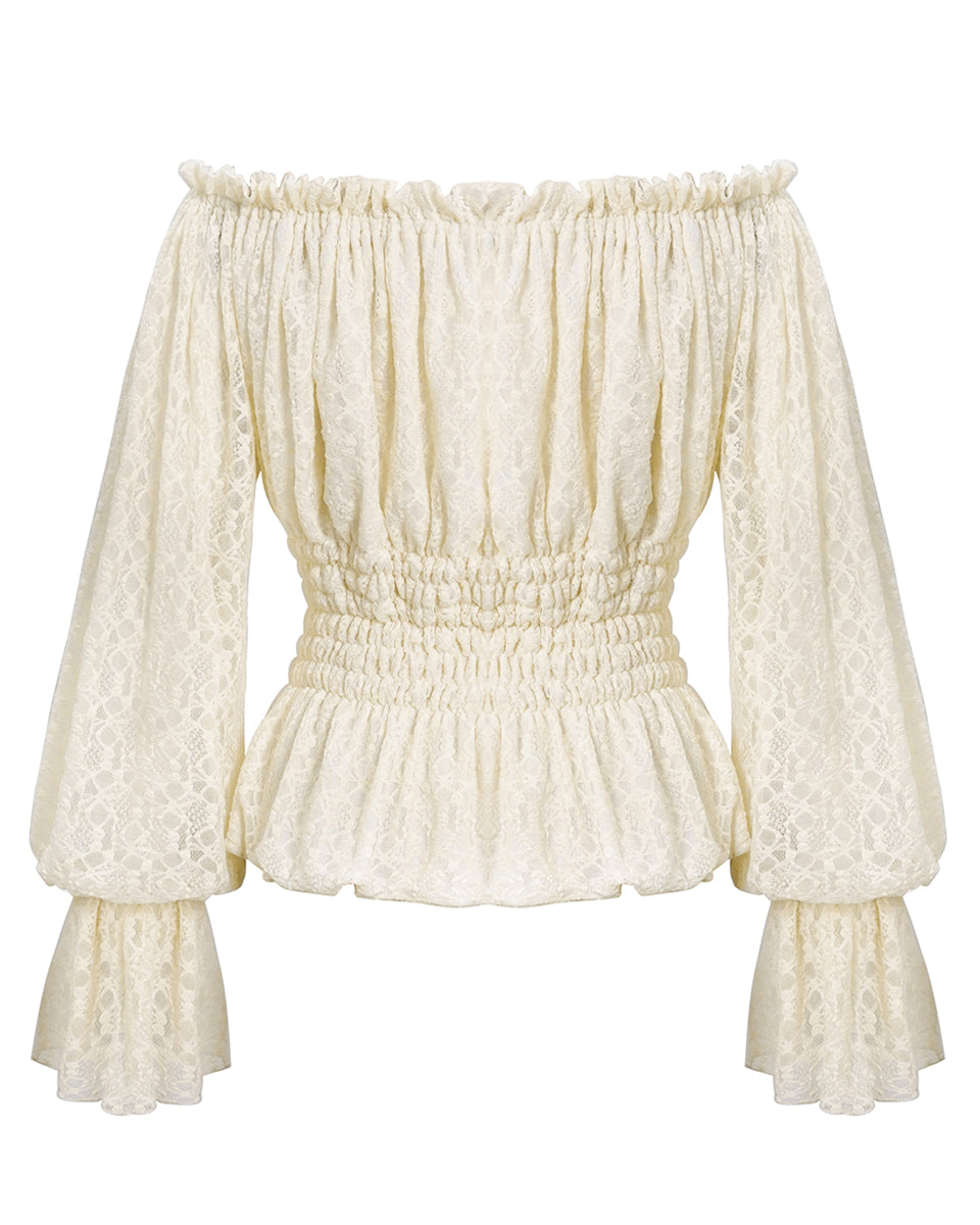 Off the shoulder peasant blouse online