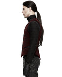 Punk Rave Alcazar Mens Waistcoat Vest - Red Damask
