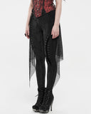 Punk Rave Eternal Flame Womens Apocalyptic Gothic Half-Skirt Leggings - Black