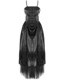 Devil Fashion Insidious Desires Womens Tafetta Layered Ball Gown Dress - Black