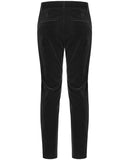 Punk Rave Lisanthium Mens Gothic Regency Dress Pants - Black Velvet
