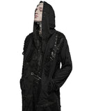 Punk Rave Mens Apocalyptic Gothic Hooded Broken Knit Cloak