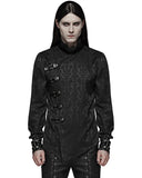 Punk Rave Archeleus Mens Gothic Shirt - Black Brocade