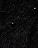 Punk Rave Nightshade Womens Gothic Velvet Blouse Top - Black