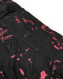 Punk Rave Corrosion Womens Shredded Dieselpunk Leggings - Black & Red