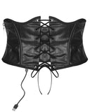 Punk Rave Daily Life PU Coated Utilitarian Cyberpunk Heated Waist Cincher
