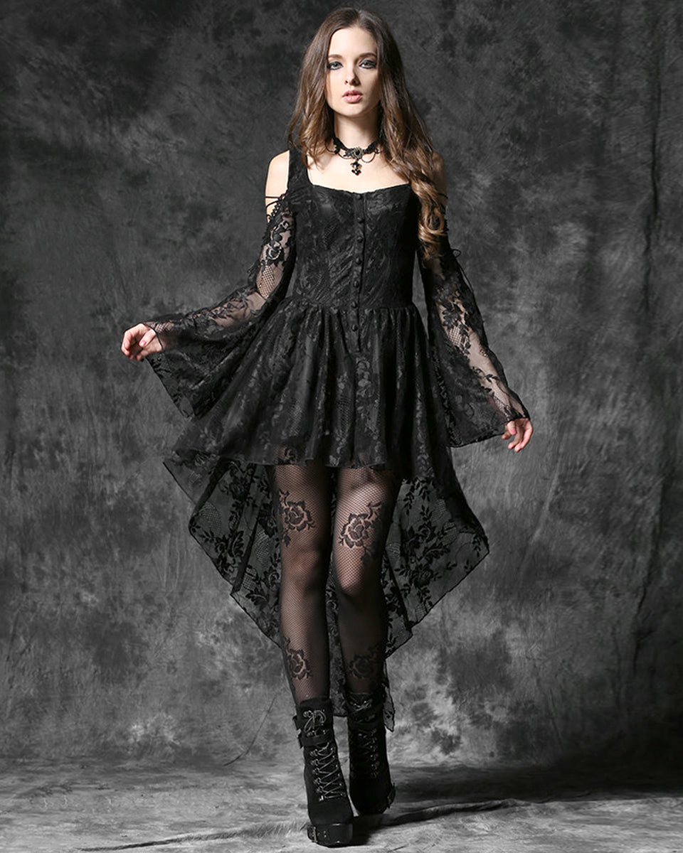 Dark In Love Black Ghost Lace Dress Violent Delights