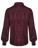 Punk Rave Mens Serpentine Gothic Dandy Shirt - Red