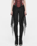 Punk Rave Eternal Flame Womens Apocalyptic Gothic Half-Skirt Leggings - Black